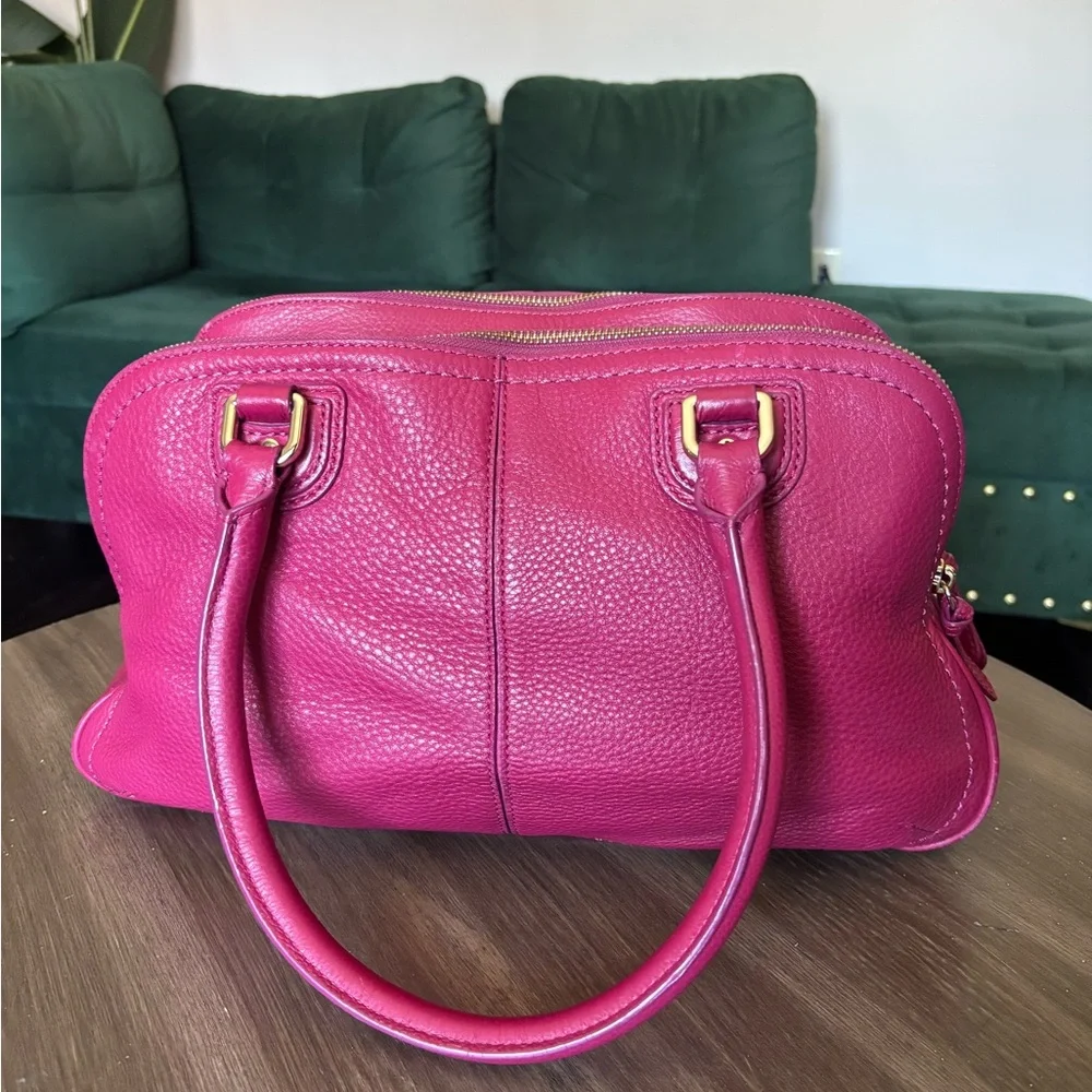 Cole Haan Leather Tote in Hot Pink - Picture 5 of 16